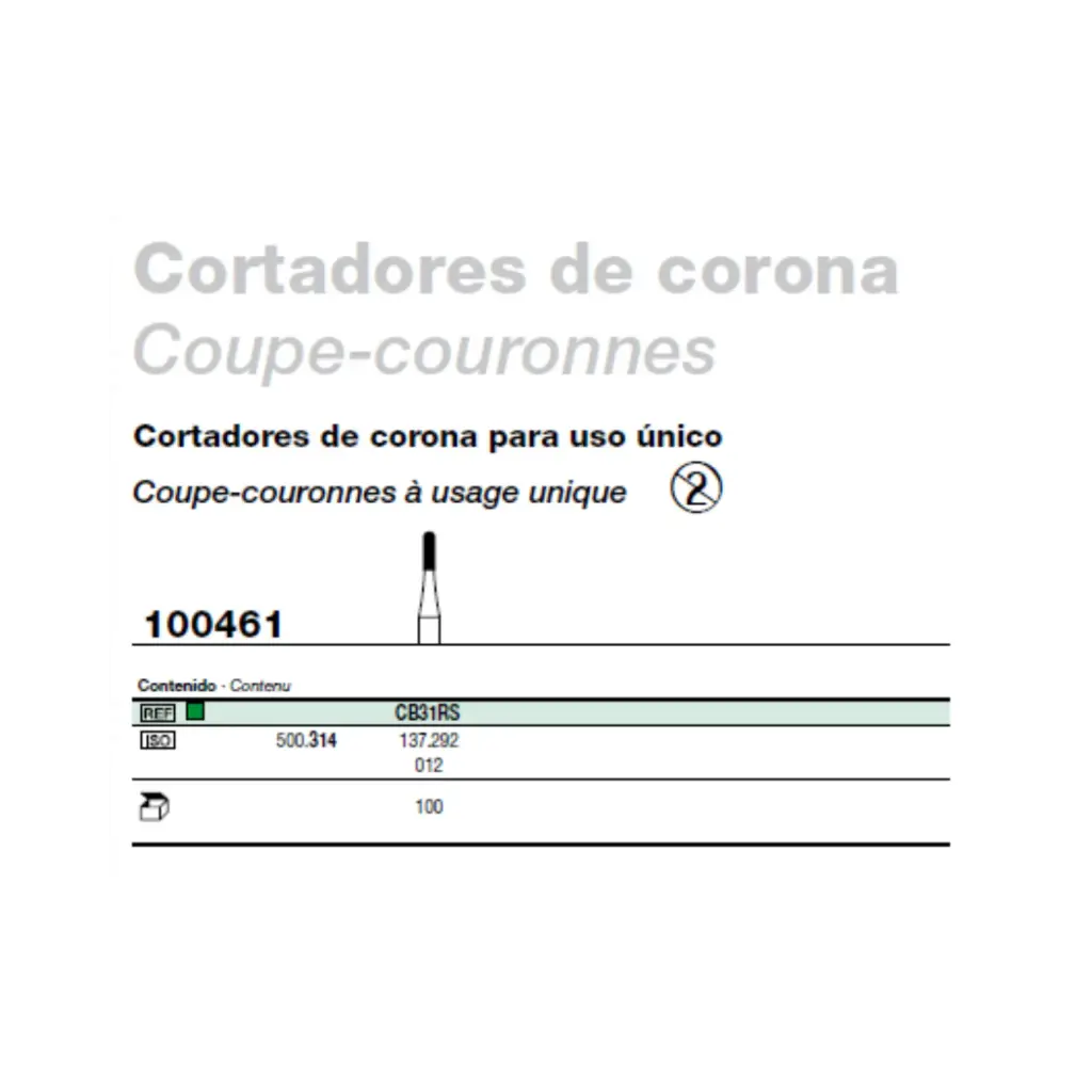 Kit Coupe Couronnes 100461 Boite/100