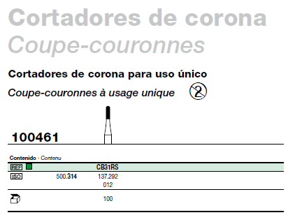 [85687] Kit Coupe Couronnes 100461 Boite/100