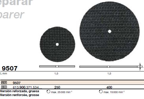 [89136] Disque 9507 Non Monté (900) D250 bte/10